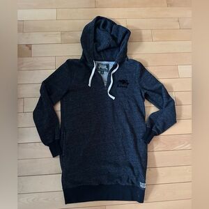 Roots charcoal Hoodie dress size S (fits oversized)